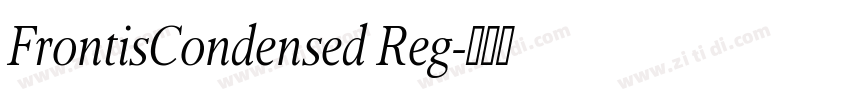 FrontisCondensed Reg字体转换